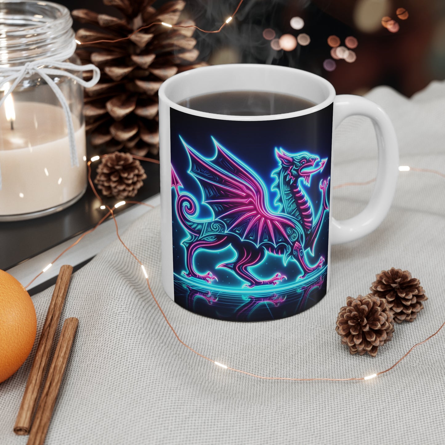 Neon Dragon Mug