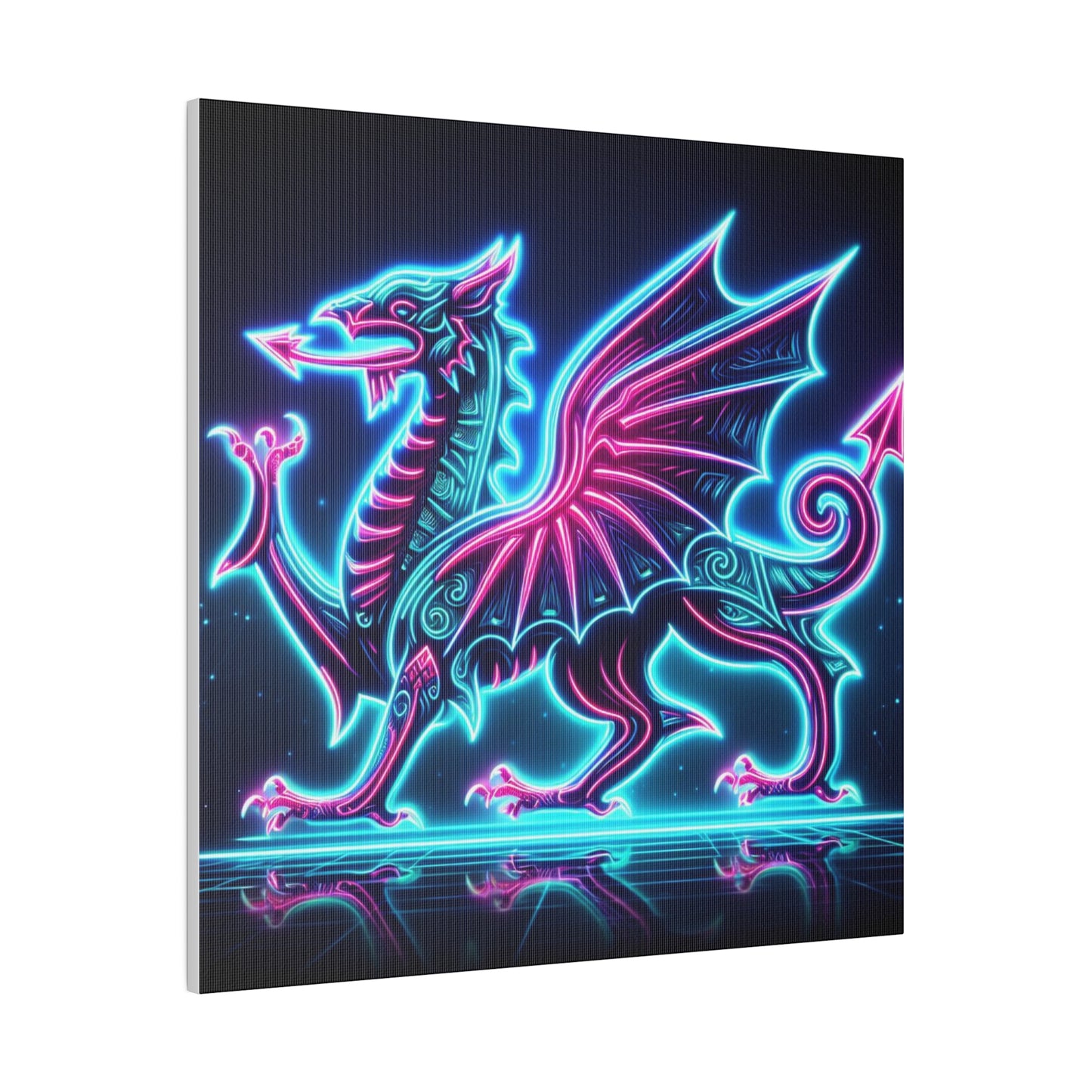 Neon Dragon Canvas