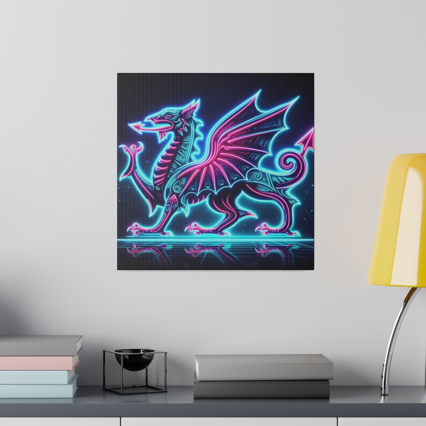 Neon Dragon Canvas