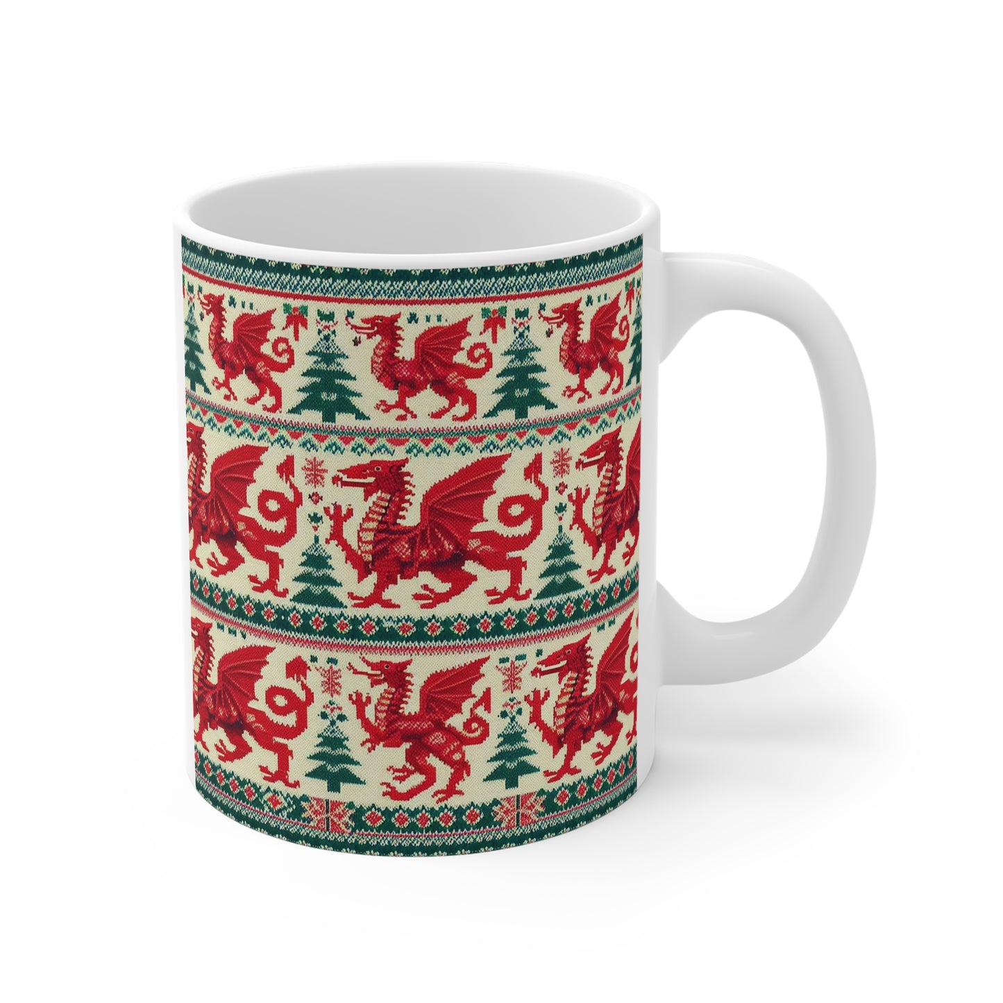 Welsh Dragon Xmas Mug