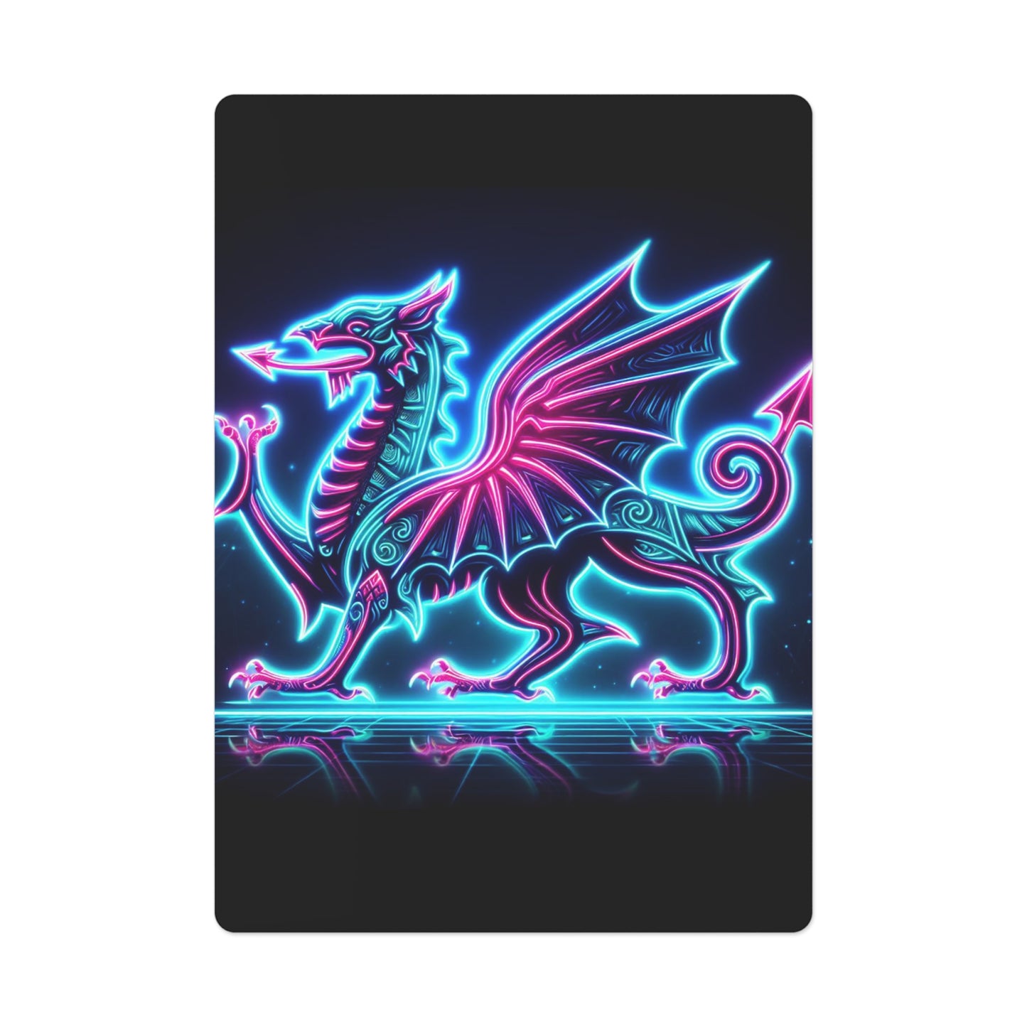 Neon Dragon Playing Cards