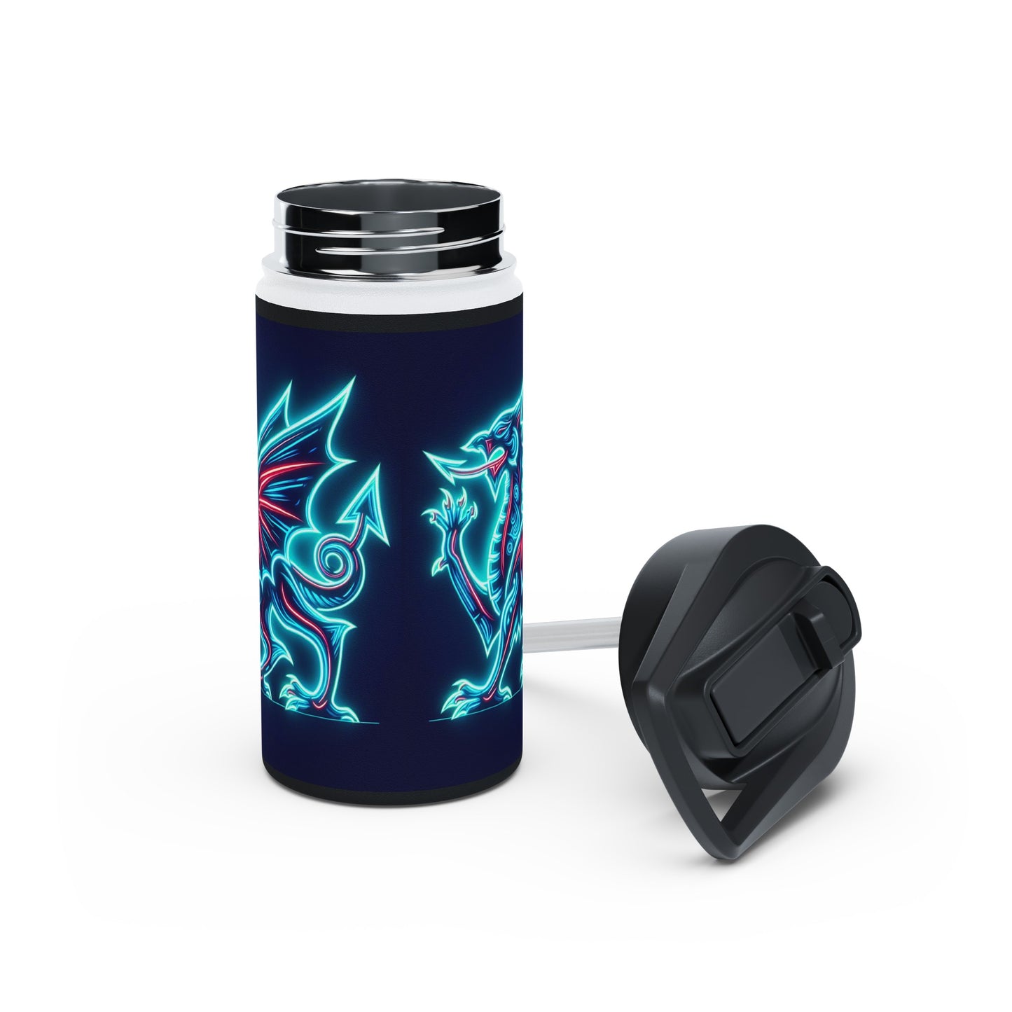 Neon Dragon Stainless Steel Water Bottle