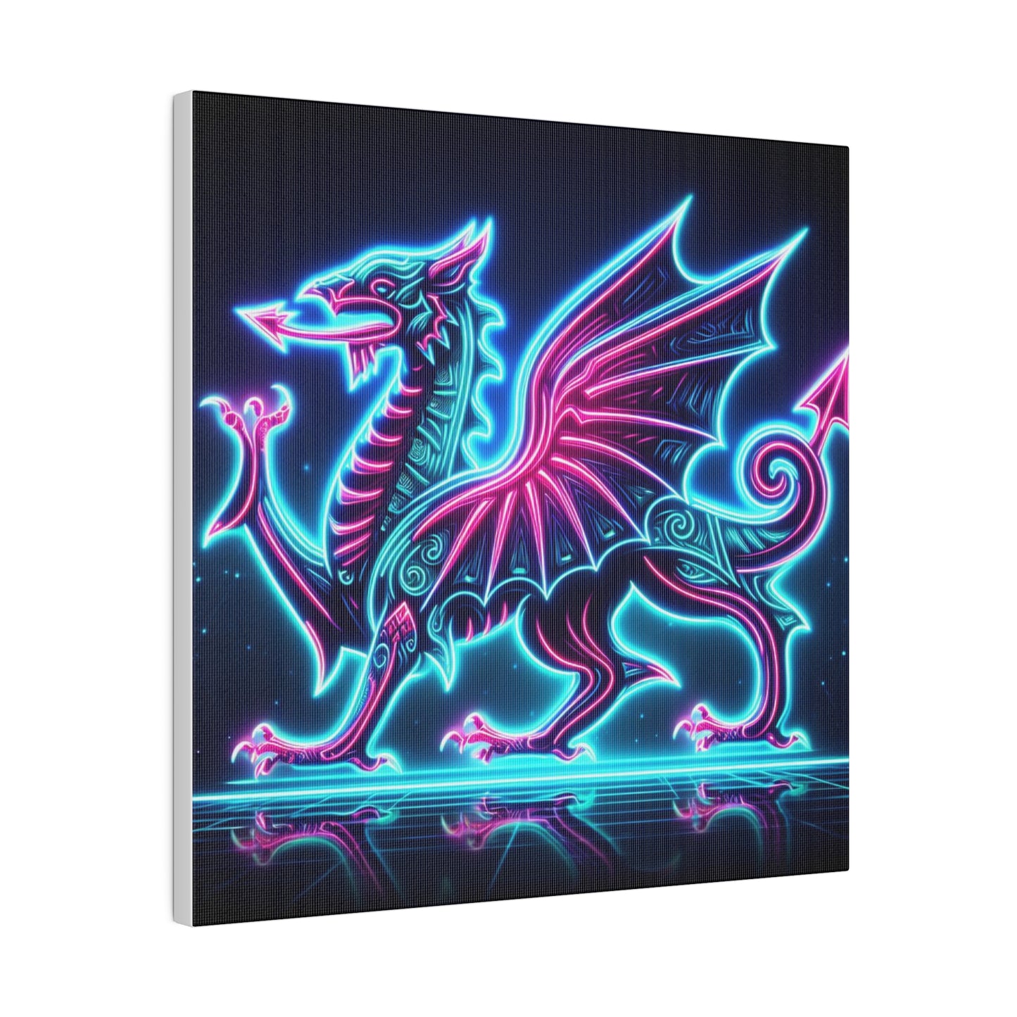 Neon Dragon Canvas