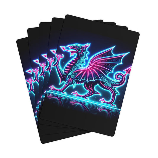 Neon Dragon Playing Cards