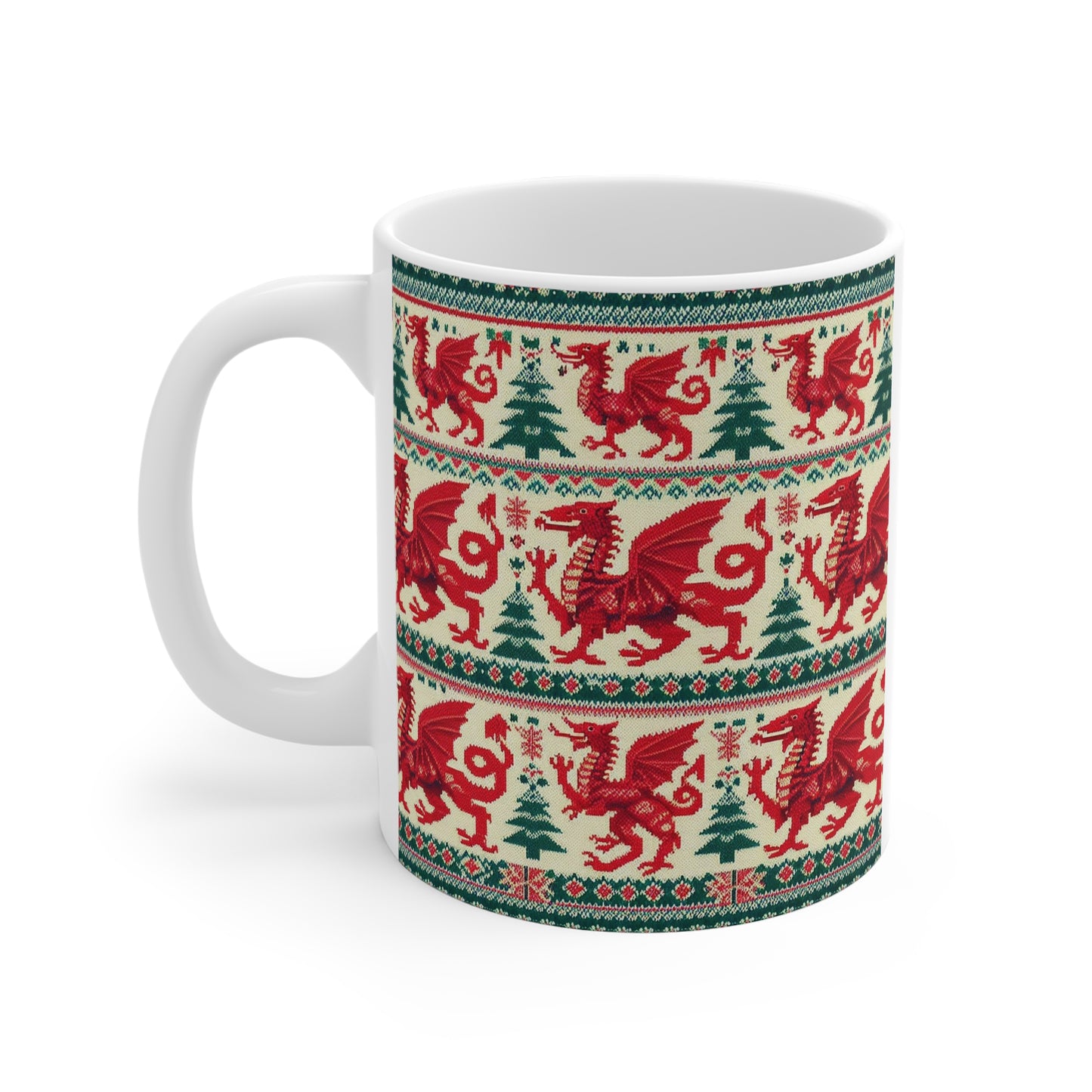 Welsh Dragon Xmas Mug